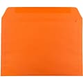 JAM Paper 9 x 12 Booklet Colored Envelopes, Orange Recycled, 100/Pack (5156772c)