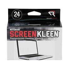 Read Right ScreenKleen Laptop Screen Cleaning Wipes, 24/Box (RR1217)