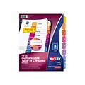 Avery Ready Index Table of Contents Paper Dividers, 1-8 Tabs, Multicolor (11133)