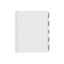 Avery Big Tab Printable Paper Dividers with White Labels, 5 Tabs, 4 Sets/Pack (11432)