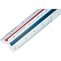 Staedtler Mars 12 Plastic Engineer Ruler, White (987 18-34BK)