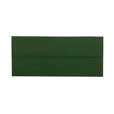 JAM Paper #10 Business Envelope, 4 1/8 x 9 1/2, Dark Green, 50/Pack (21514959I)