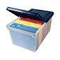 Advantus Extra Capacity File Storage Box with Lid, Letter Size, Clear/Navy (AVT-55797)
