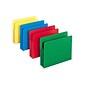 Smead Heavy Duty Poly File Pockets, 3-1/2" Expansion, Letter Size, Assorted Colors, 4/Box (73500)