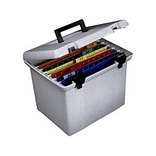 Pendaflex Hanging File Box, Letter Size, Granite (PFX 41747)