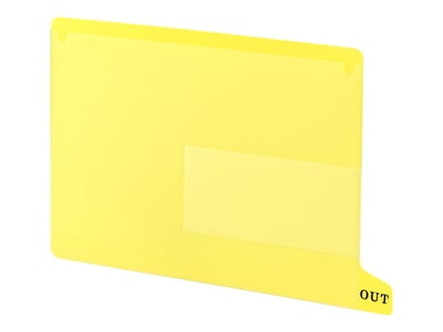 Smead End Tab Outguides, Letter Size, Yellow, 25/Box (61956)