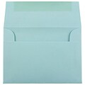 JAM Paper 4Bar A1 Invitation Envelopes, 3.625 x 5.125, Aqua Blue, 50/Pack (5157439i)