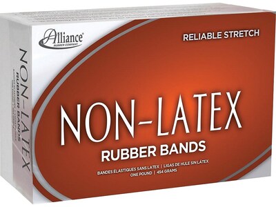 Alliance Non-Latex Multi-Purpose Rubber Band, #19, 1 lb. Box, 1440/Box (37196)