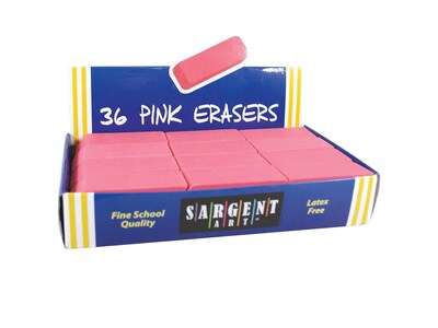 Sargent Art Erasers, Pink, 36/Pack (36-1012)