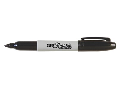 Sharpie Super Permanent Markers, Fine Tip, Black, 6/Pack (33666)