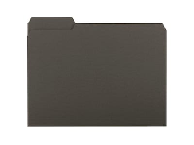 Smead Interior File Folders, 1/3-Cut Tab, Letter Size, Black, 100/Box (10243)