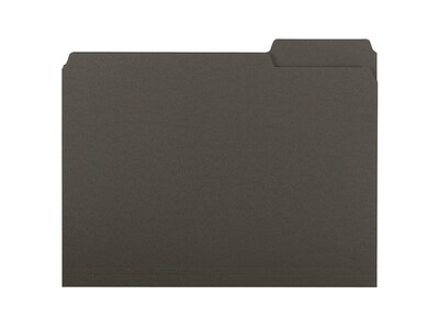 Smead Interior File Folders, 1/3-Cut Tab, Letter Size, Black, 100/Box (10243)