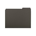 Smead Interior File Folders, 1/3-Cut Tab, Letter Size, Black, 100/Box (10243)