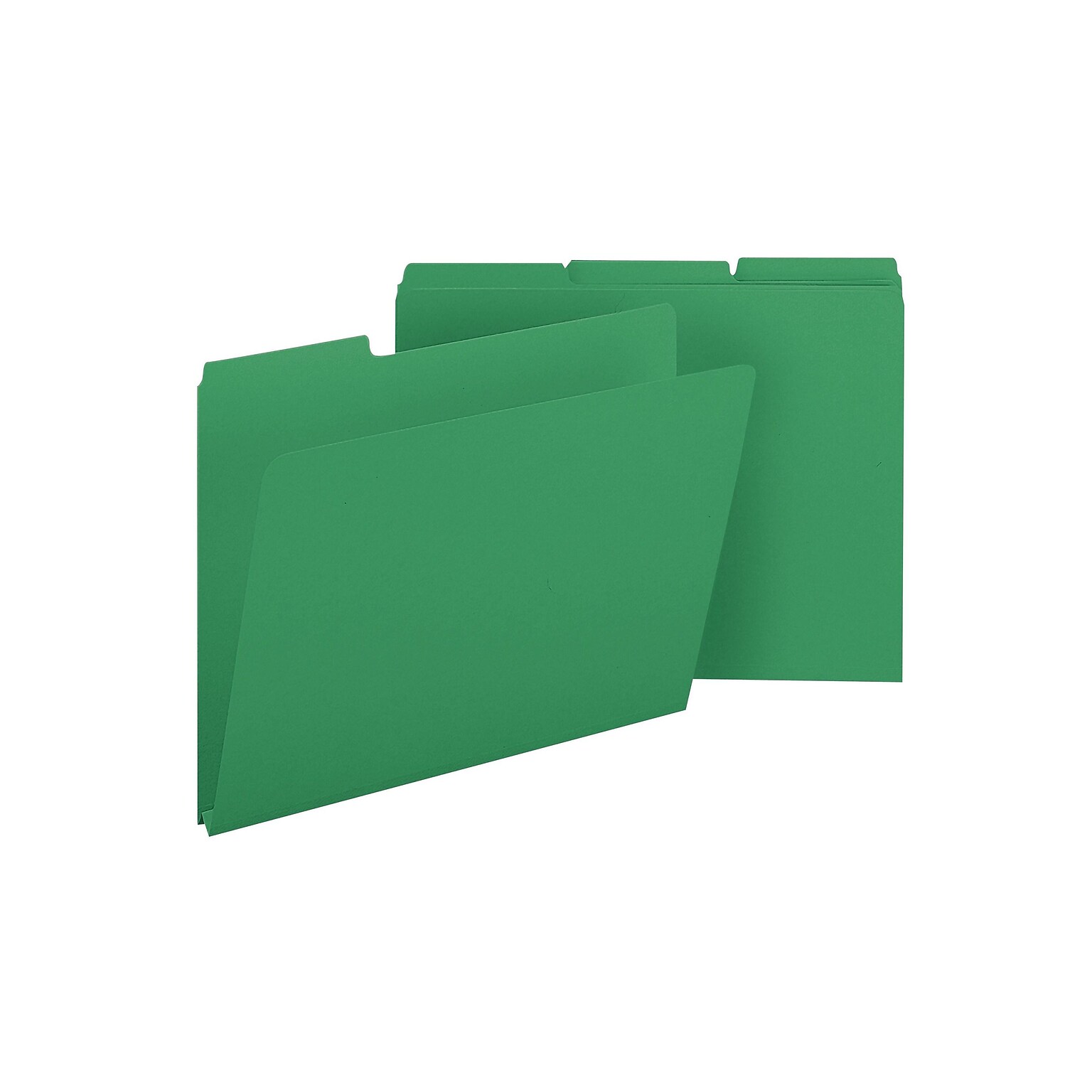 Smead Pressboard File Folders, 1/3-Cut Tab, 1 Expansion, Letter Size, Green, 25/Box (21546)
