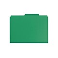 Smead Pressboard File Folders, 1/3-Cut Tab, 1 Expansion, Letter Size, Green, 25/Box (21546)