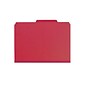 Smead Pressboard File Folders, 1/3-Cut Tab, 1" Expansion, Letter Size, Bright Red, 25/Box (21538)