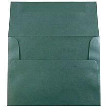JAM PAPER 4Bar A1 Metallic Invitation Envelopes, 3 5/8 x 5 1/8, Fairway Green Stardream, 25/Pack (35