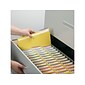 Smead Pressboard File Folders, 1/3-Cut Tab, 1" Expansion, Letter Size, Yellow, 25/Box (21562)
