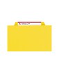 Smead Pressboard File Folders, 1/3-Cut Tab, 1" Expansion, Letter Size, Yellow, 25/Box (21562)