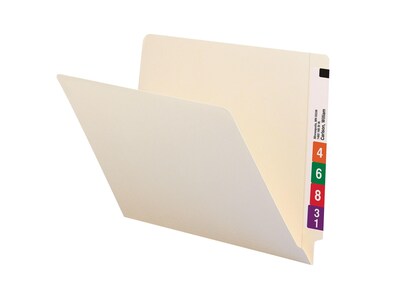 Smead End-Tab File Folders, Shelf-Master Reinforced Straight-Cut Tab, Letter Size, Manila, 100/Box (