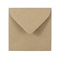 JAM Paper 3.125 x 3.125 Square Recycled Invitation Envelopes, Brown Kraft Paper Bag, 50/Pack (52797687i)