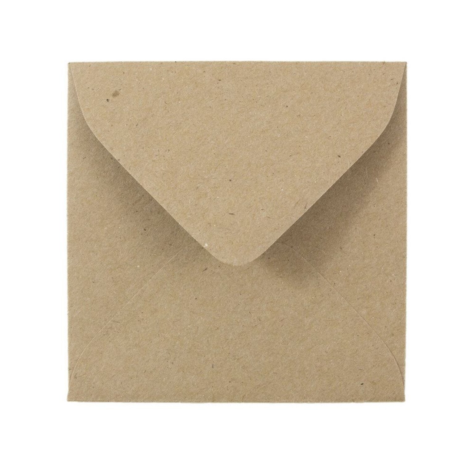 JAM Paper 3.125 x 3.125 Square Recycled Invitation Envelopes, Brown Kraft Paper Bag, 50/Pack (52797687i)