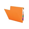 Smead End-Tab File Folders, Shelf-Master Reinforced Straight-Cut Tab, Letter Size, Orange, 100/Box (