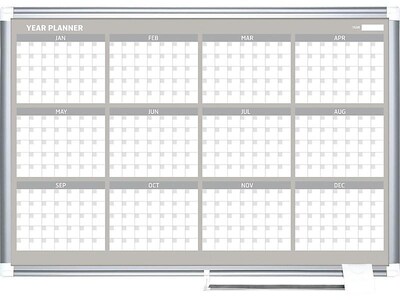 MasterVision Gold Ultra Magnetic Lacquered Steel Planning Board, Aluminum Frame, 3 x 2 (GA03106830