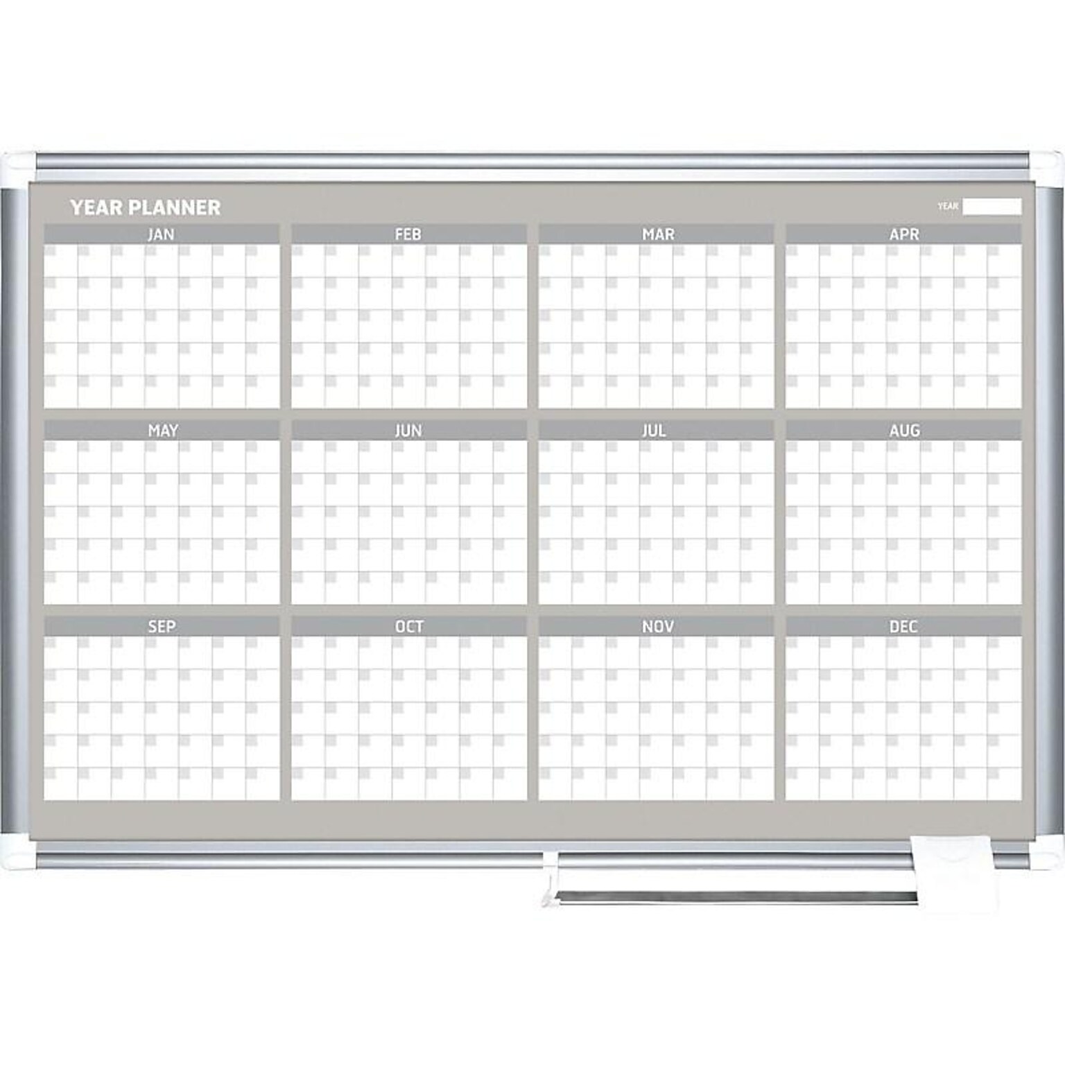 MasterVision Gold Ultra Magnetic Lacquered Steel Planning Board, Aluminum Frame, 3 x 2 (GA03106830)