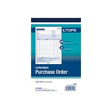 TOPS 2-Part Carbonless Purchase Requisitions, 7.94L x 5.56W, 50 Sets/Book (46140)