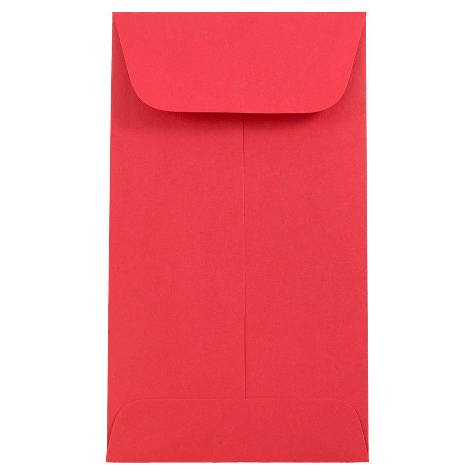 JAM Paper #6 Coin Business Colored Envelopes, 3.375 x 6, Red Recycled, 50/Pack (356730561i)