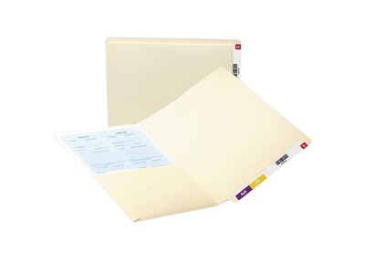 Smead End Tab Pocket Folder, Shelf-Master Reinforced Straight-Cut Tab, 1 Pocket, Letter Size, Manila