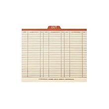 Smead Heavyweight Outguides, 1/5-Cut Tab, Center Position, Letter Size, Manila, 100/Box (51910)