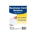 C-Line Self-Adhesive Business Card Holders, 2 x 3.5, Clear, 10/Pack (70257)