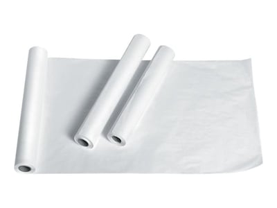Medline Deluxe 125' x 14.5" Exam Table Papers, White Crepe, 12/Carton