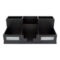 Victor Technology 6 Compartment Wood Storage with Smart Phone Holder, Black (9525-5)