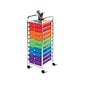 Honey-Can-Do Organization Mixed Materials Mobile Utility Cart with Lockable Wheels, Multicolor (CRT-02214)