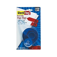 Redi-Tag Sign Here Flags, Red, 0.56 Wide, 120/Pack (81054)
