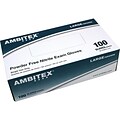 Ambitex N200 Series Powder Free Blue Nitrile Gloves, Large, 100/Box (NLG200)