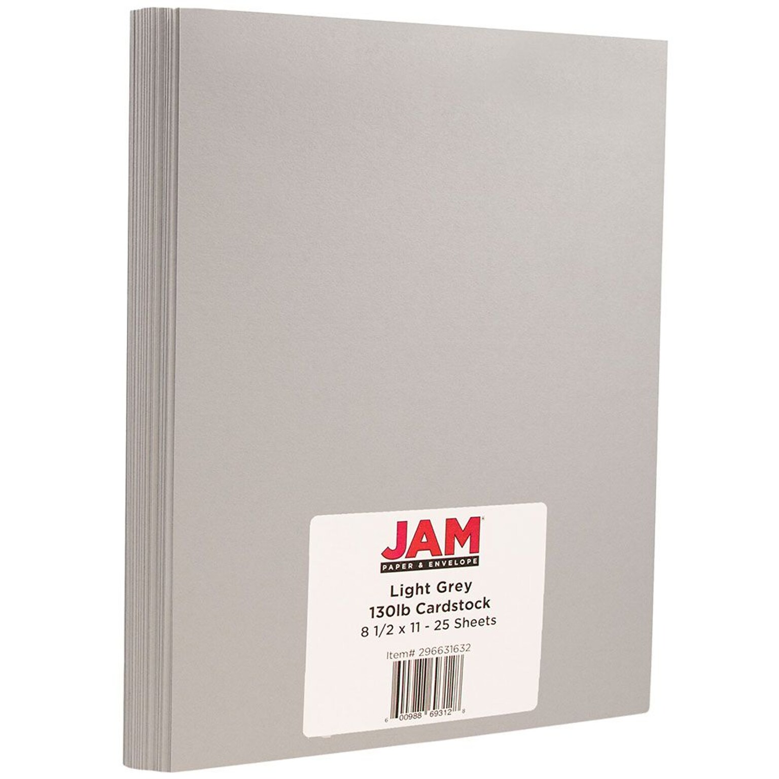 JAM Paper® Matte Cardstock, 8.5 x 11, 130lb Light Gray, 25/pack
