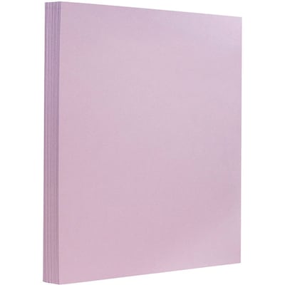JAM Paper® Matte Cardstock, 8.5" x 11", 130lb Light Purple, 25/pack