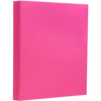JAM Paper Extra Heavyweight 130 lb. Cardstock Paper, 8.5 x 11, Magenta Pink, 25 Sheets/Pack (29633