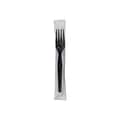 Dixie Individually Wrapped Plastic Fork, Heavy-Weight, Black, 1000/Carton (FH53C7)