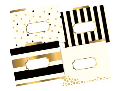 Barker Creek Fashion File Folders, 1/3-Cut Tab, Letter Size, Multicolor, 12/Pack (LL-1337)