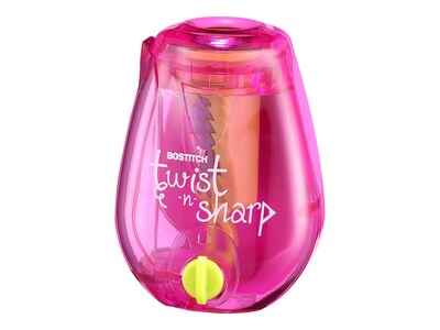 Bostitch Twist-n-Sharp Manual Pencil Sharpener, Assorted Colors (PS1-ADJ)