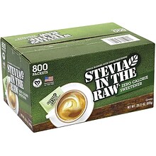 Stevia In The Raw Artificial Sweeteners, 800/Box (220-00441)