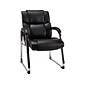 Quill Brand® Sonada Bonded Leather Back Leather Guest Chair, Black (28364-CC)
