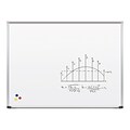 MooreCo Porcelain Dry-Erase Whiteboard, Anodized Aluminum Frame, 3 x 4 (202AC)
