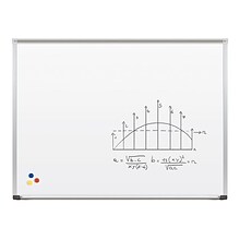 MooreCo Porcelain Dry-Erase Whiteboard, Anodized Aluminum Frame, 3 x 4 (202AC)