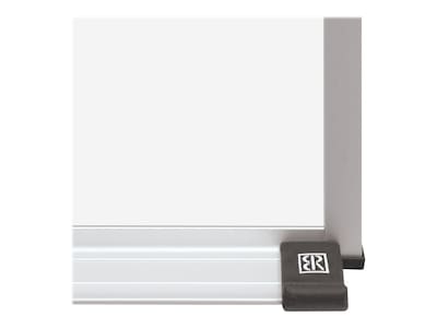 MooreCo Porcelain Dry-Erase Whiteboard, Anodized Aluminum Frame, 3' x 4' (202AC)